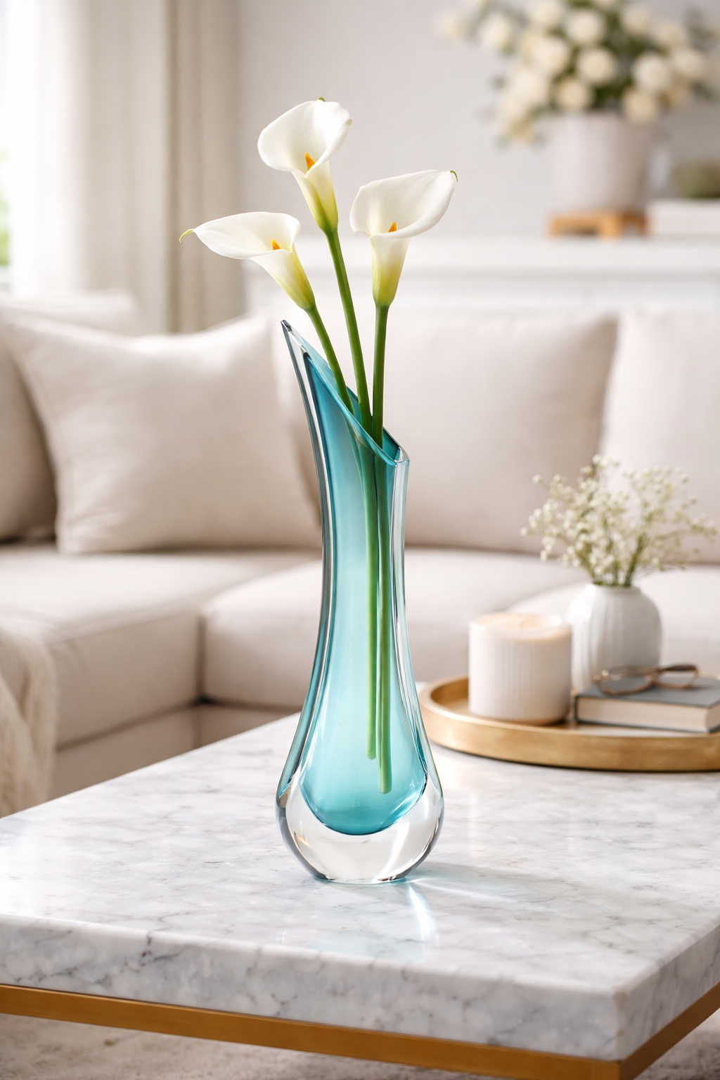 Crystal Vase Turquoise
