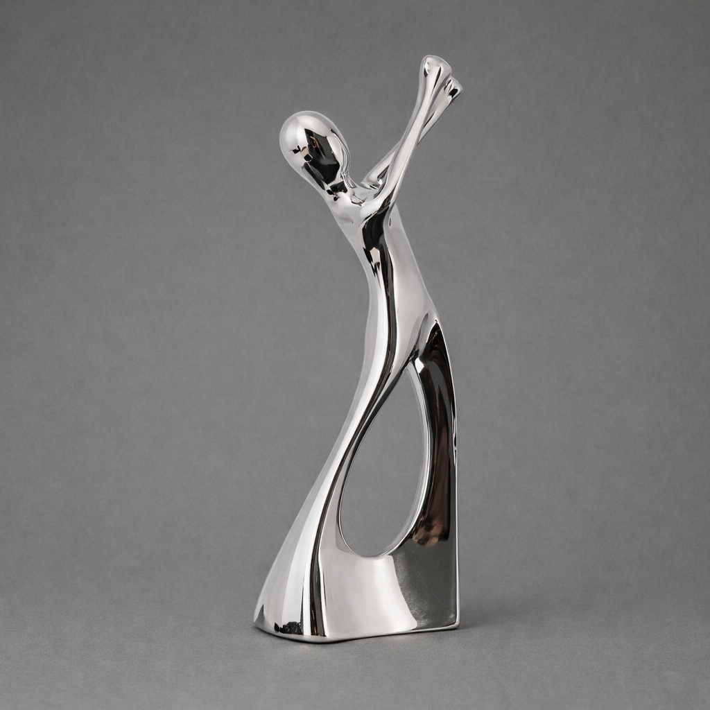 Metal golfer figurine