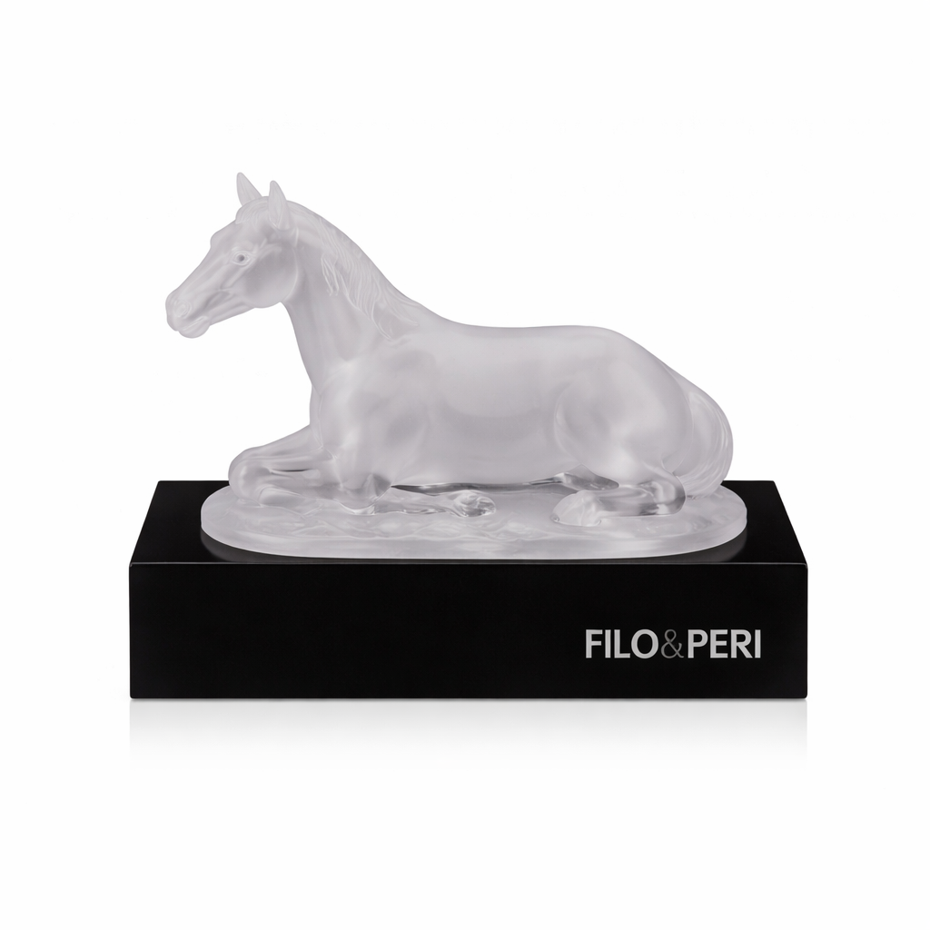Crystal Horse On Base