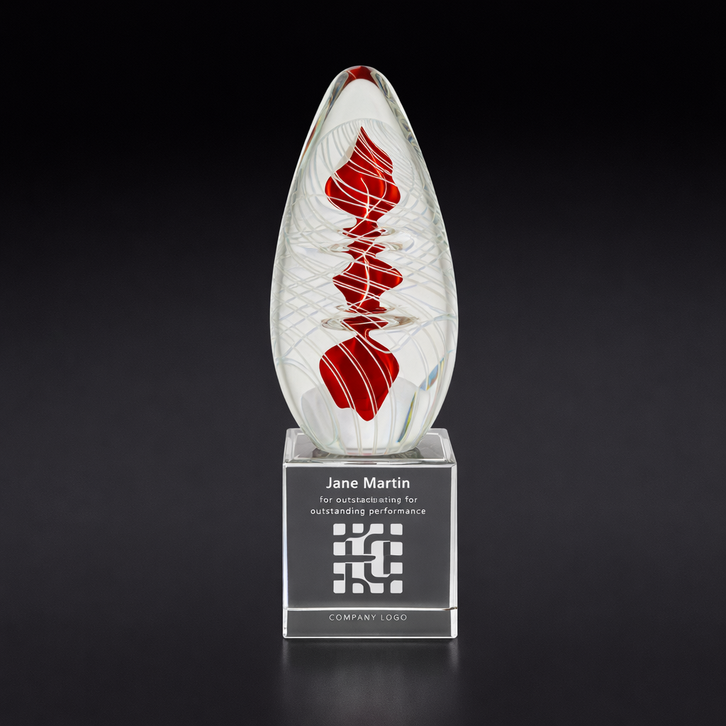 Red Conrtina on Crystal Base