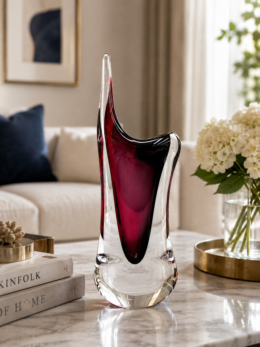 Crystal Vase Pink & Black