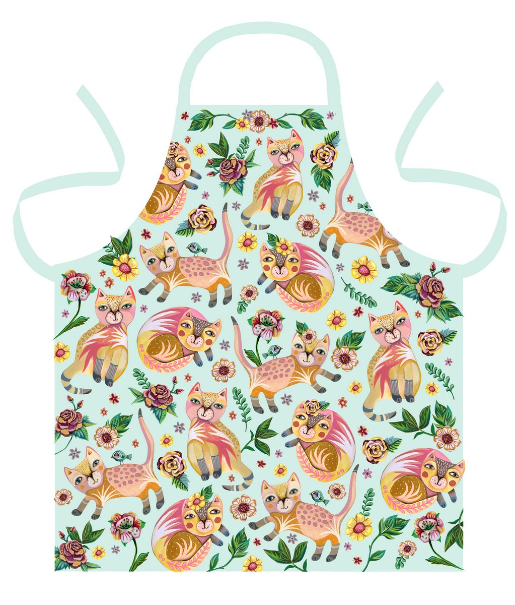 Kitty Flower Apron