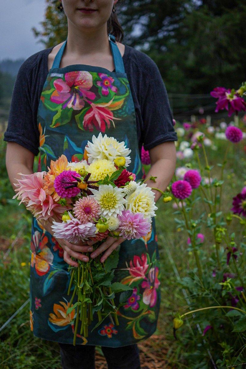 Moody Flowers Apron