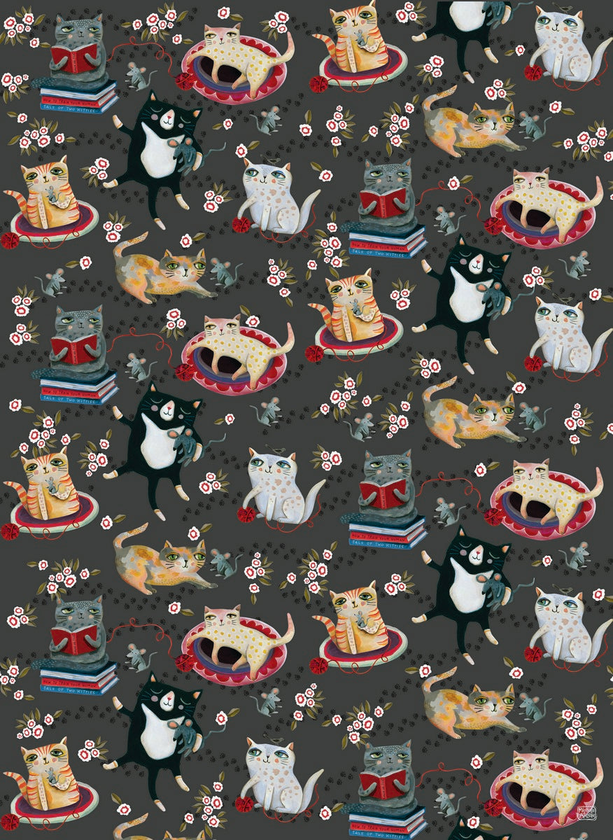 Crazy Cats Tea-Towel