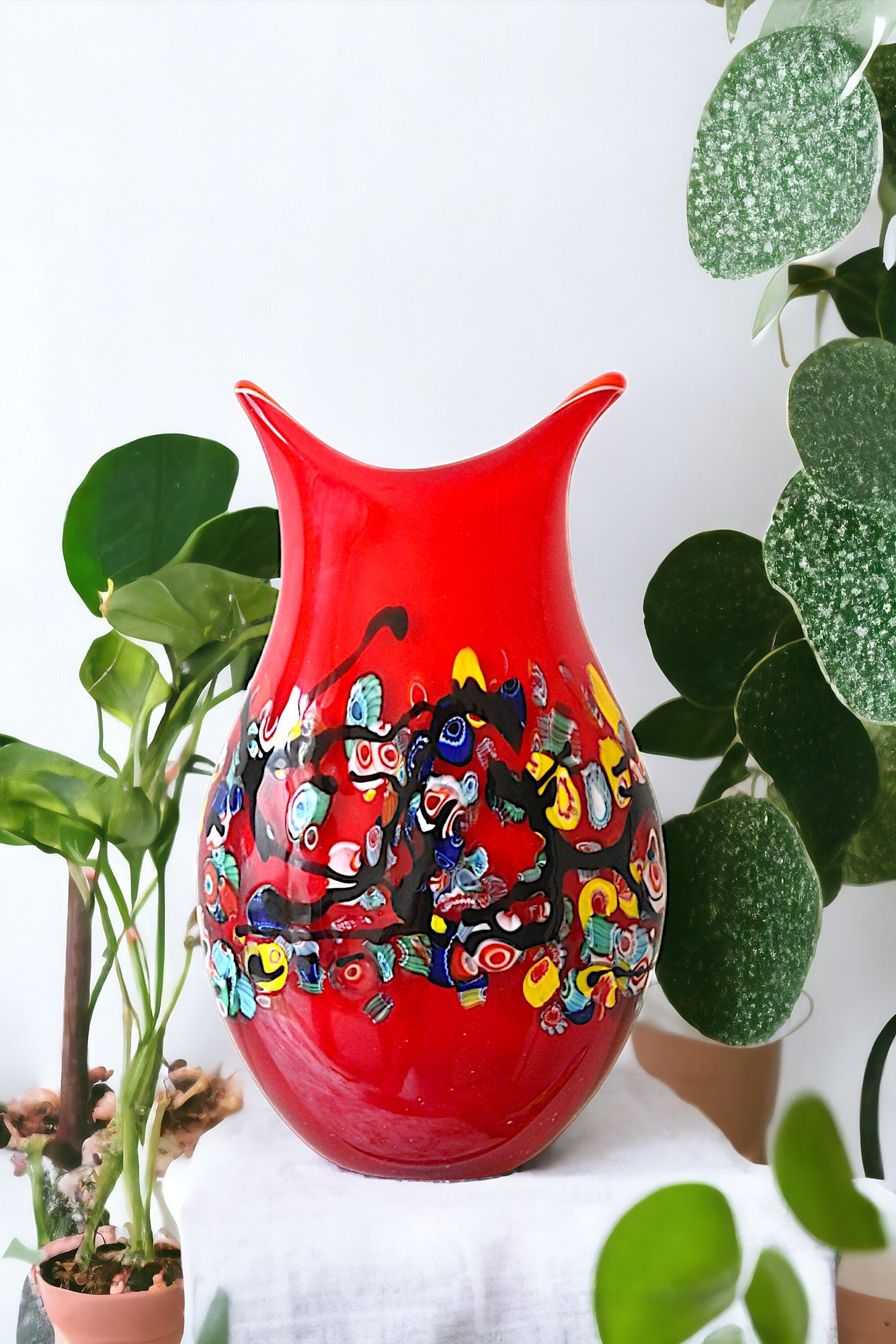 Rosa Red Glass Vase