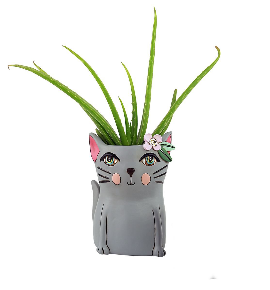 Pretty Kitty Grey Planter