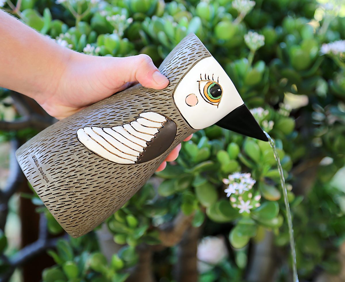 Bird Brown Watering Can