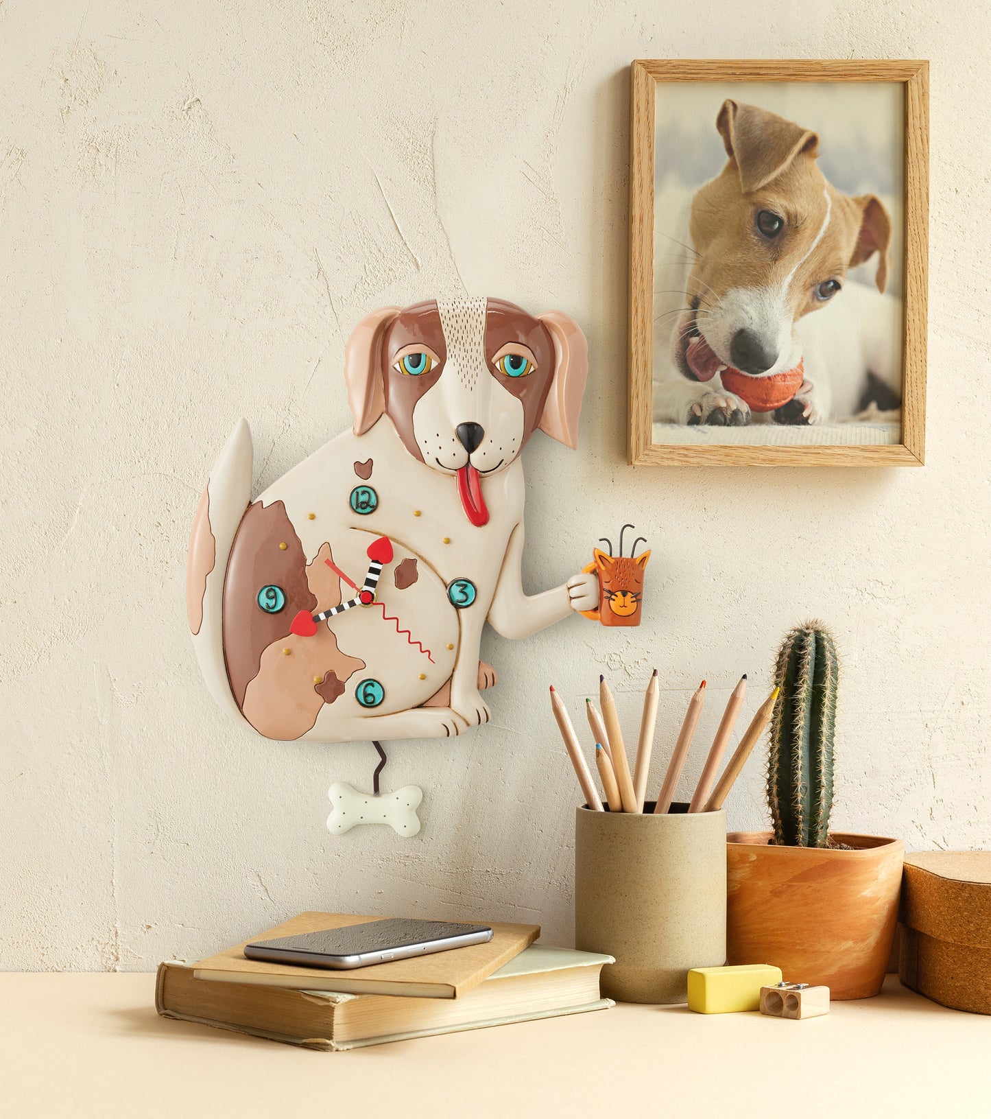 No Bones Dog Clock
