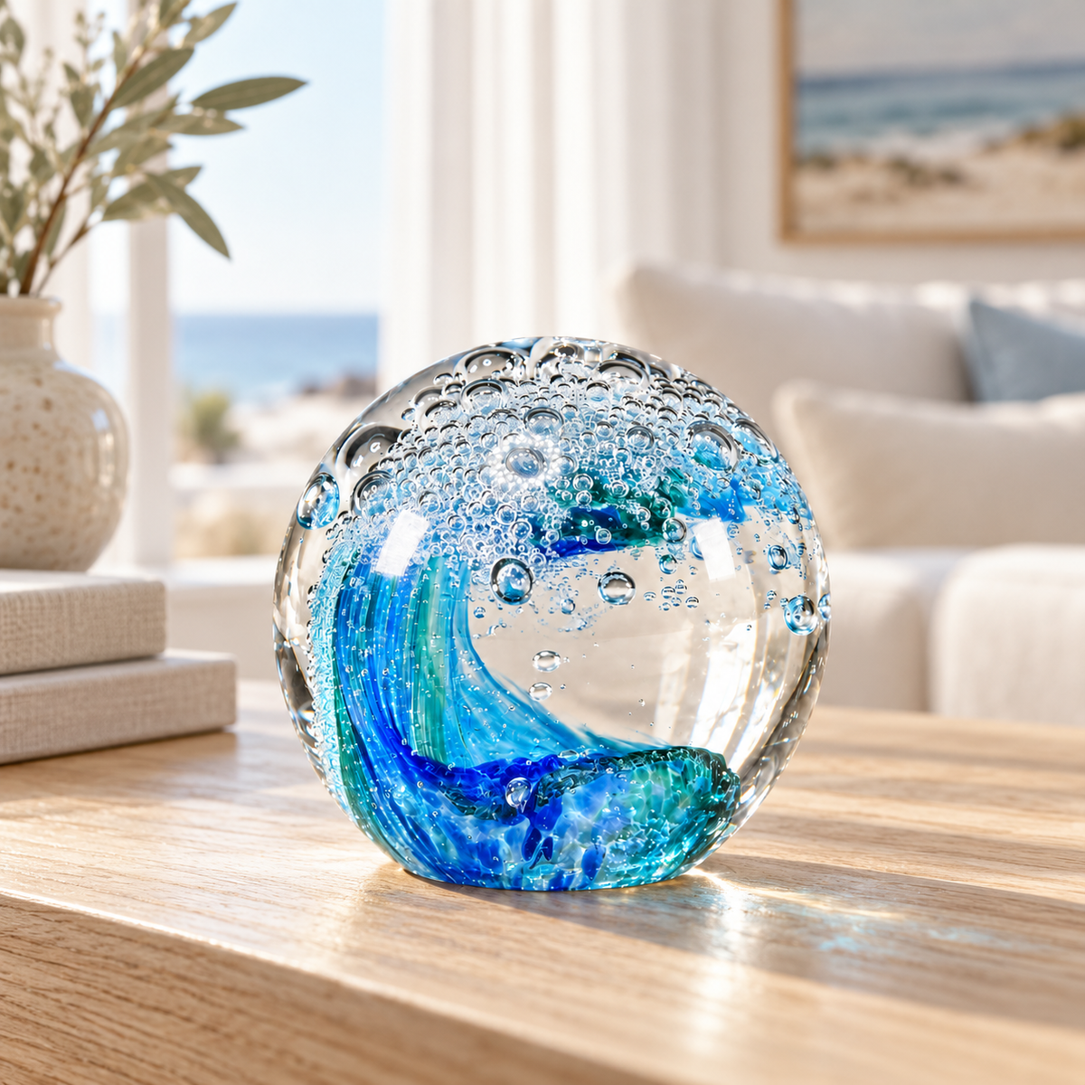 Ocean Swirl Paperweight