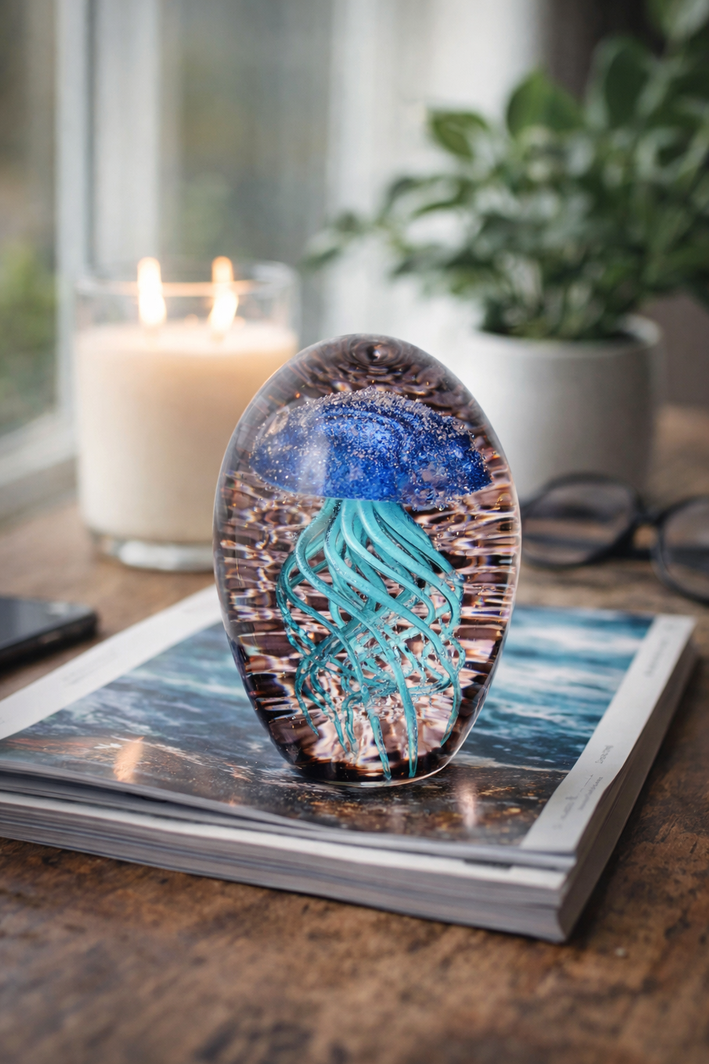 Jelly Glass Paperweight Large
