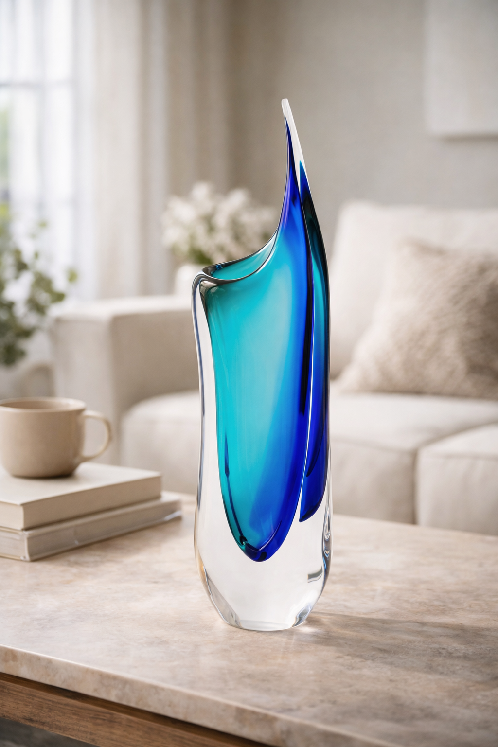 Crystal Vase Blue & Turquoise