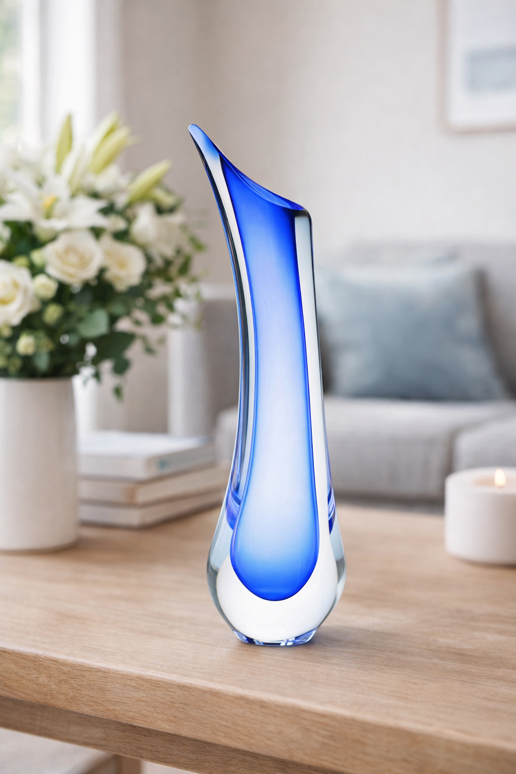 Crystal Vase Blue