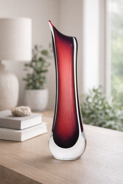 Crystal Vase Ruby