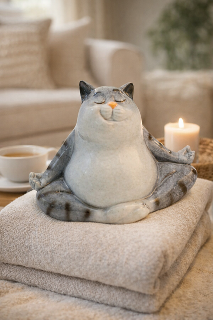 Blue Cat Meditating