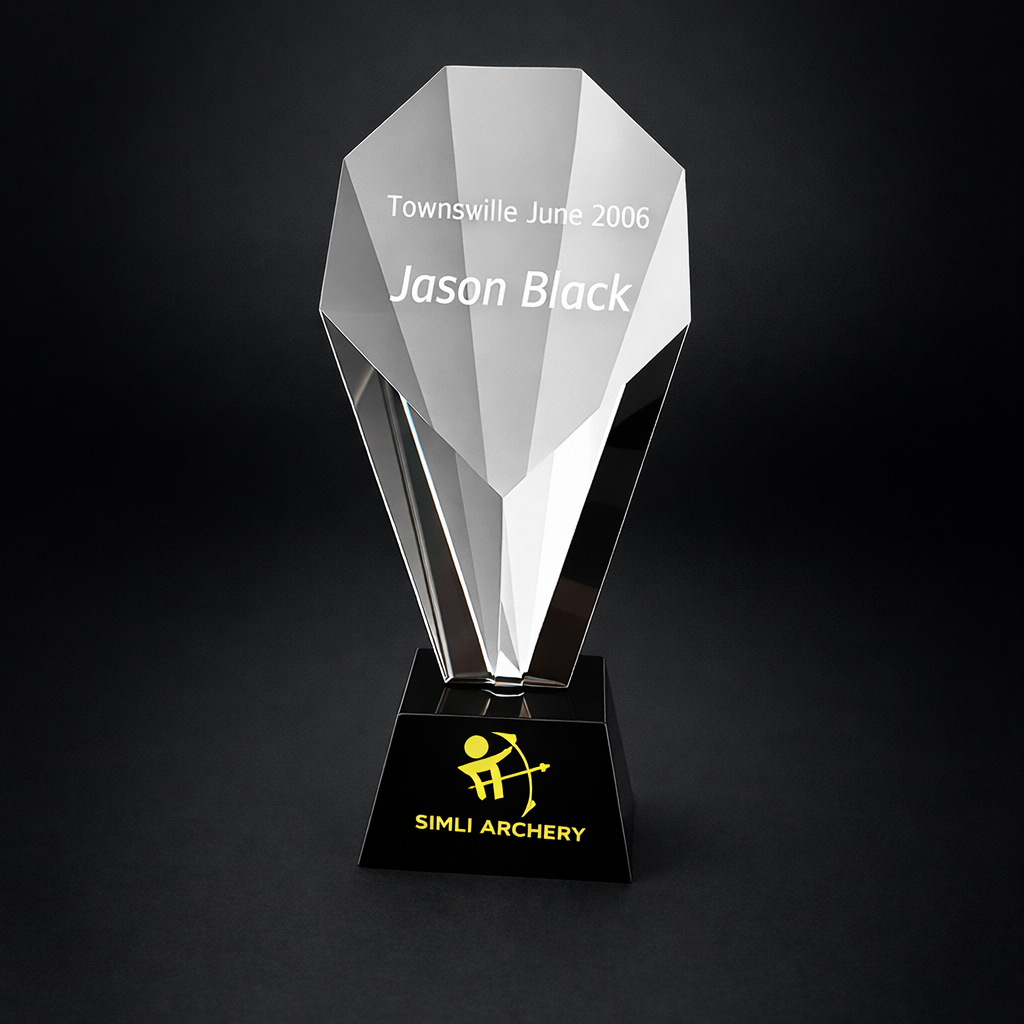 Crystal Lotus Award on Black Base