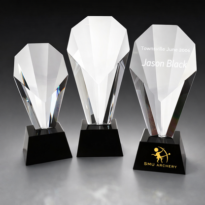 Crystal Lotus Award on Black Base