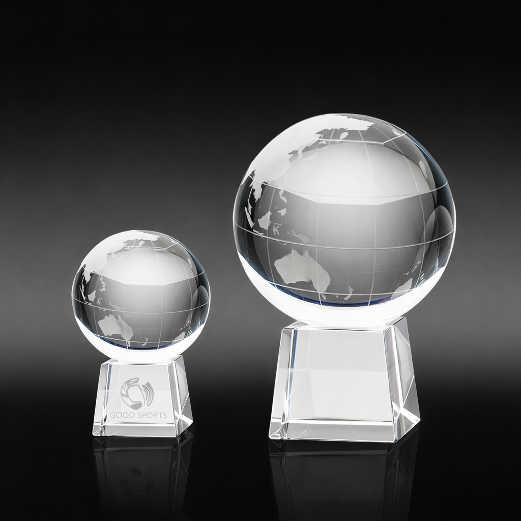 Spinning World Globe on Base