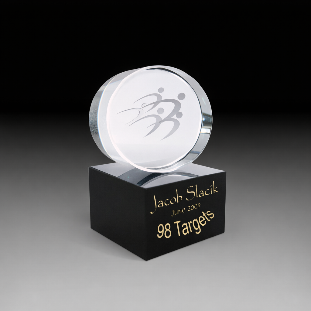 Clear Oval Blank or Black Base
