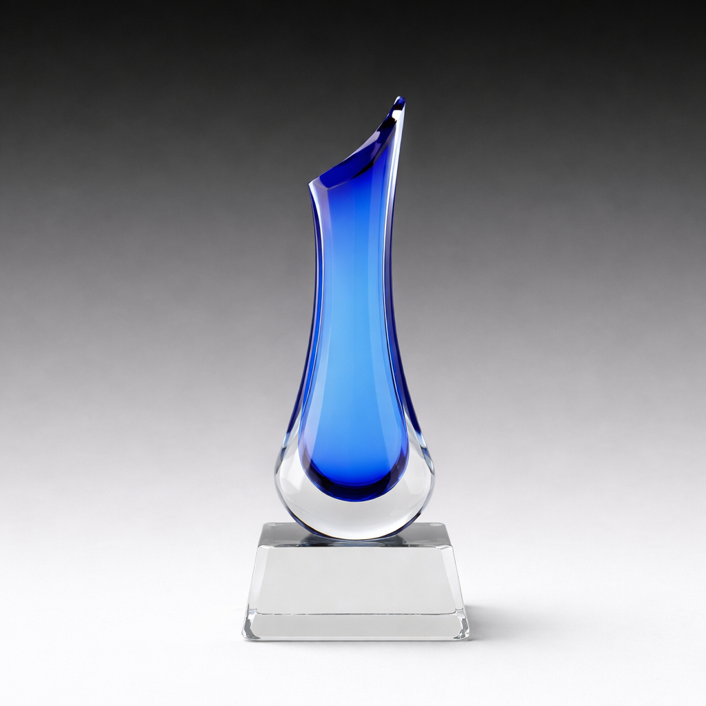Crystal Vase on Clear Base