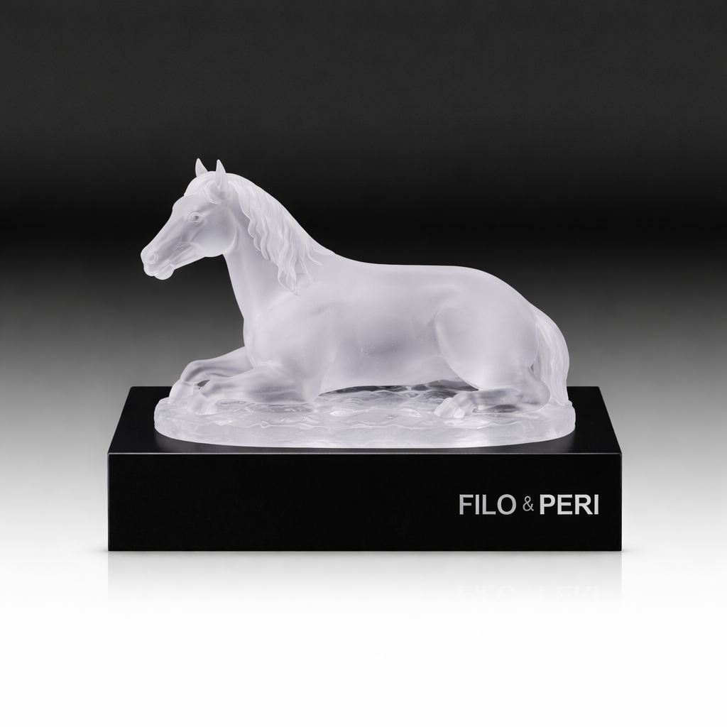 Crystal Horse On Base