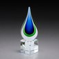 Green & Blue Drop Faceted