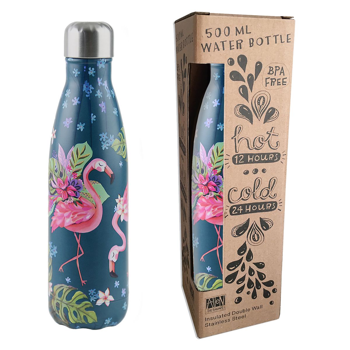 Flamingos Water Bottle