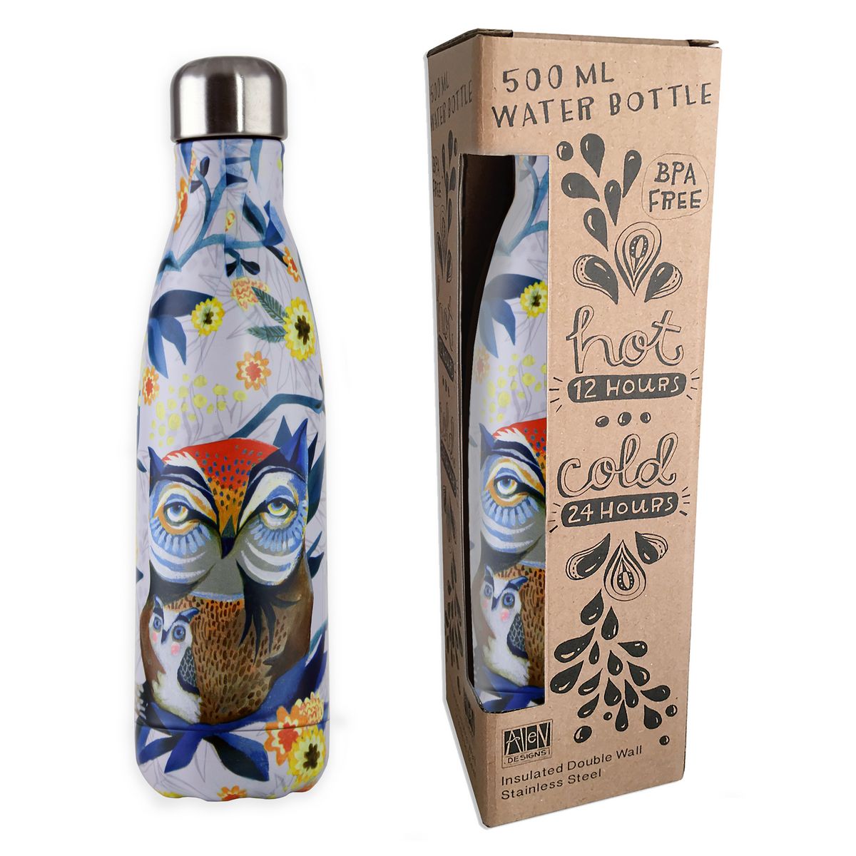 Owl & Owlet Water Bottle