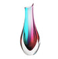 Crystal Vase Pink & Turquoise