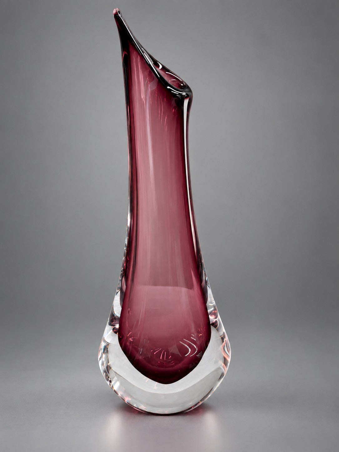 Crystal Vase Dark Violet