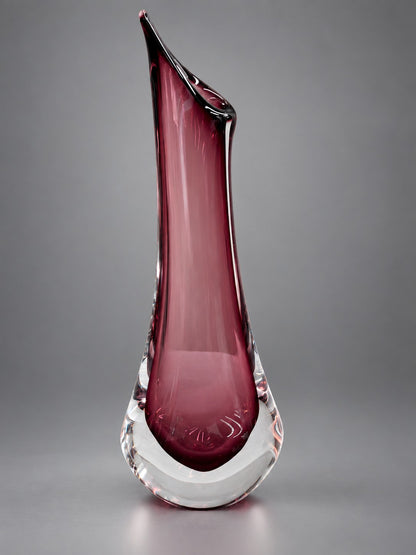 Crystal Vase Dark Violet