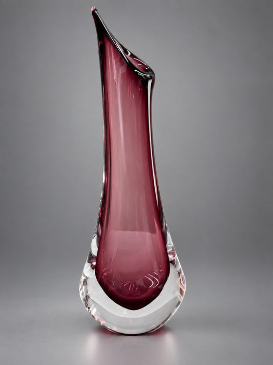 Crystal Vase Dark Violet
