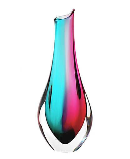 Crystal Vase Pink & Turquoise