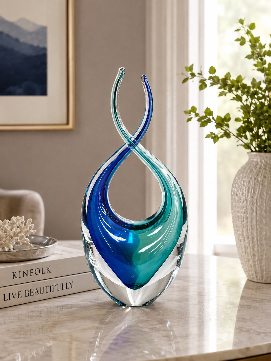 Crystal Basket Dark Blue, Turquoise