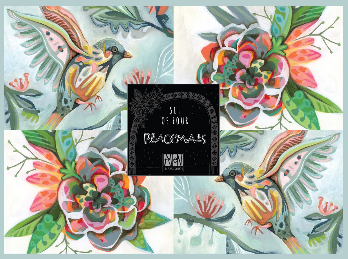 Bird-Flower Placemats