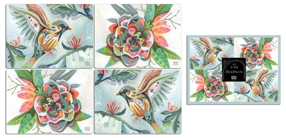 Bird-Flower Placemats