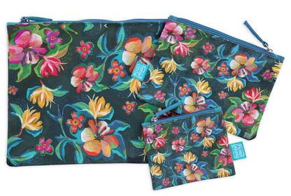 Moody Flowers Small Pouch/Purse