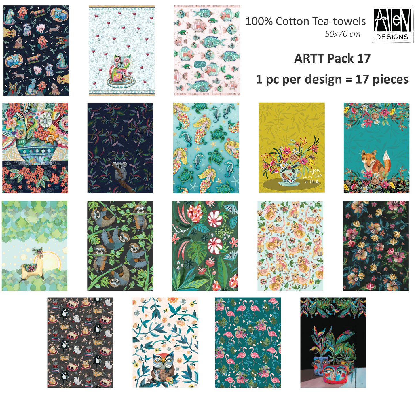 Pack of 17pcs Tea-Towel