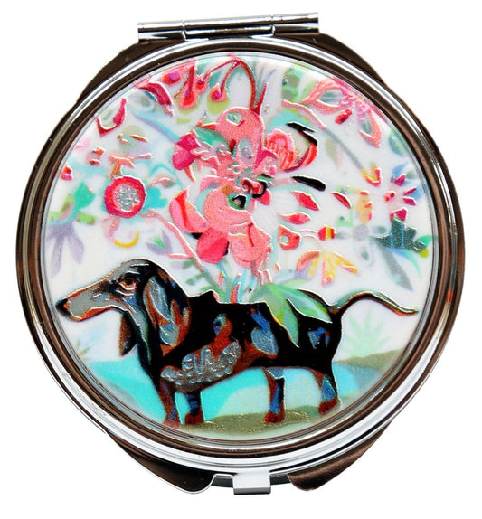 Dog With Flowers Pill Box