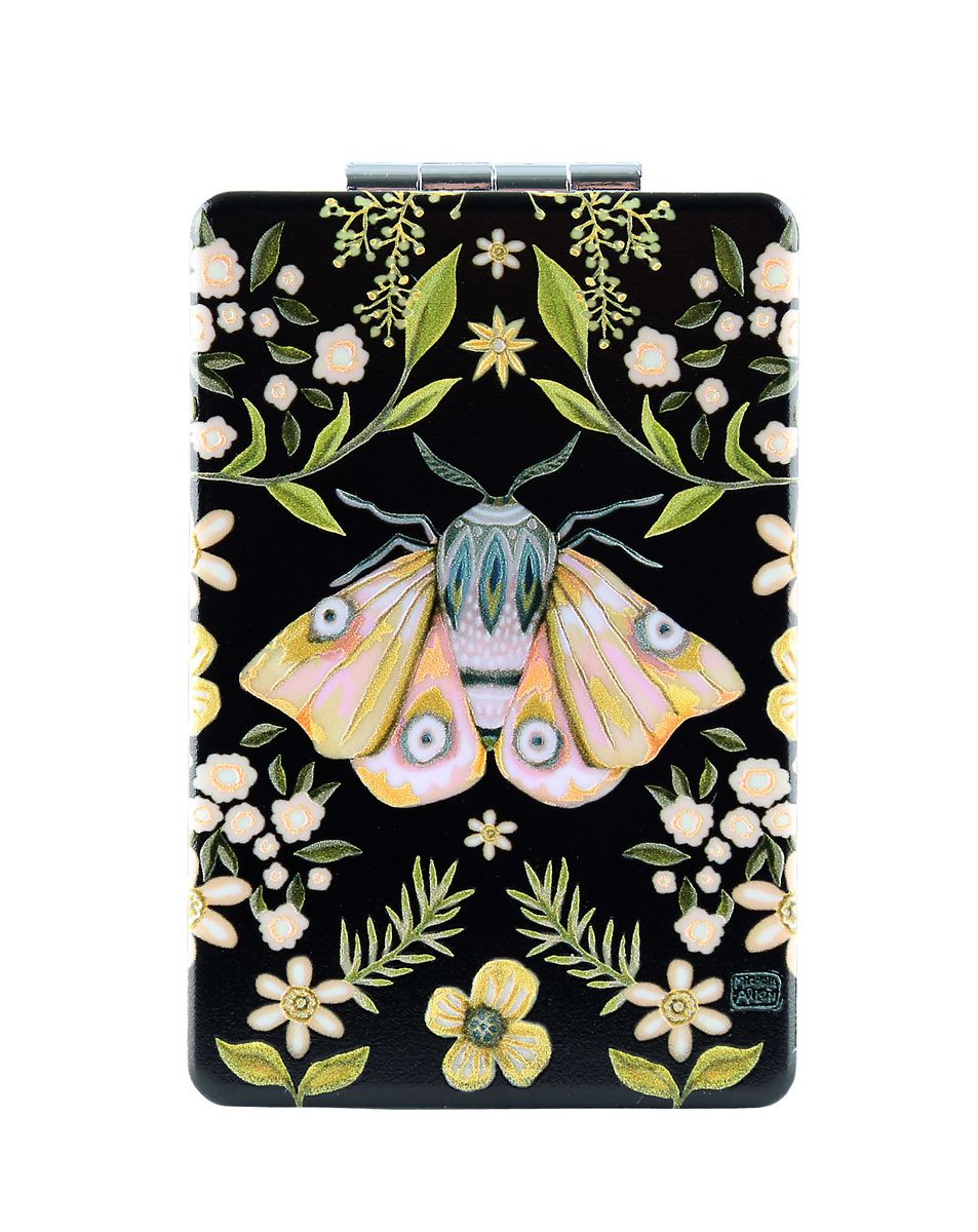 Black Moth Compact Mirror