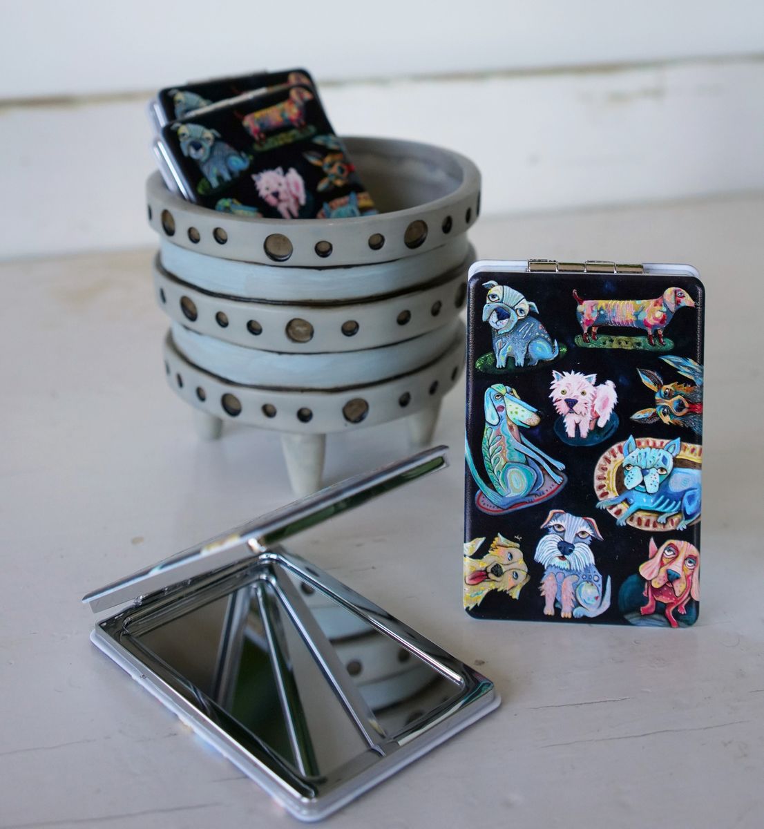 Dog Park Compact Mirror