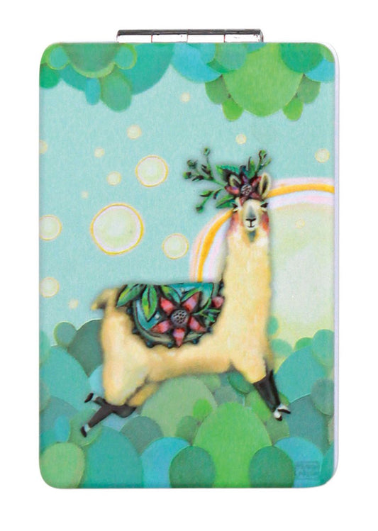 Llama Love Compact Mirror