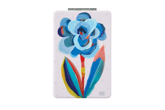 Blue Bloom Compact Mirror