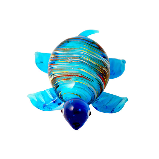 Turtle Blue-Gold Figurine