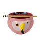 Flamingo Bowl with Chopsticks