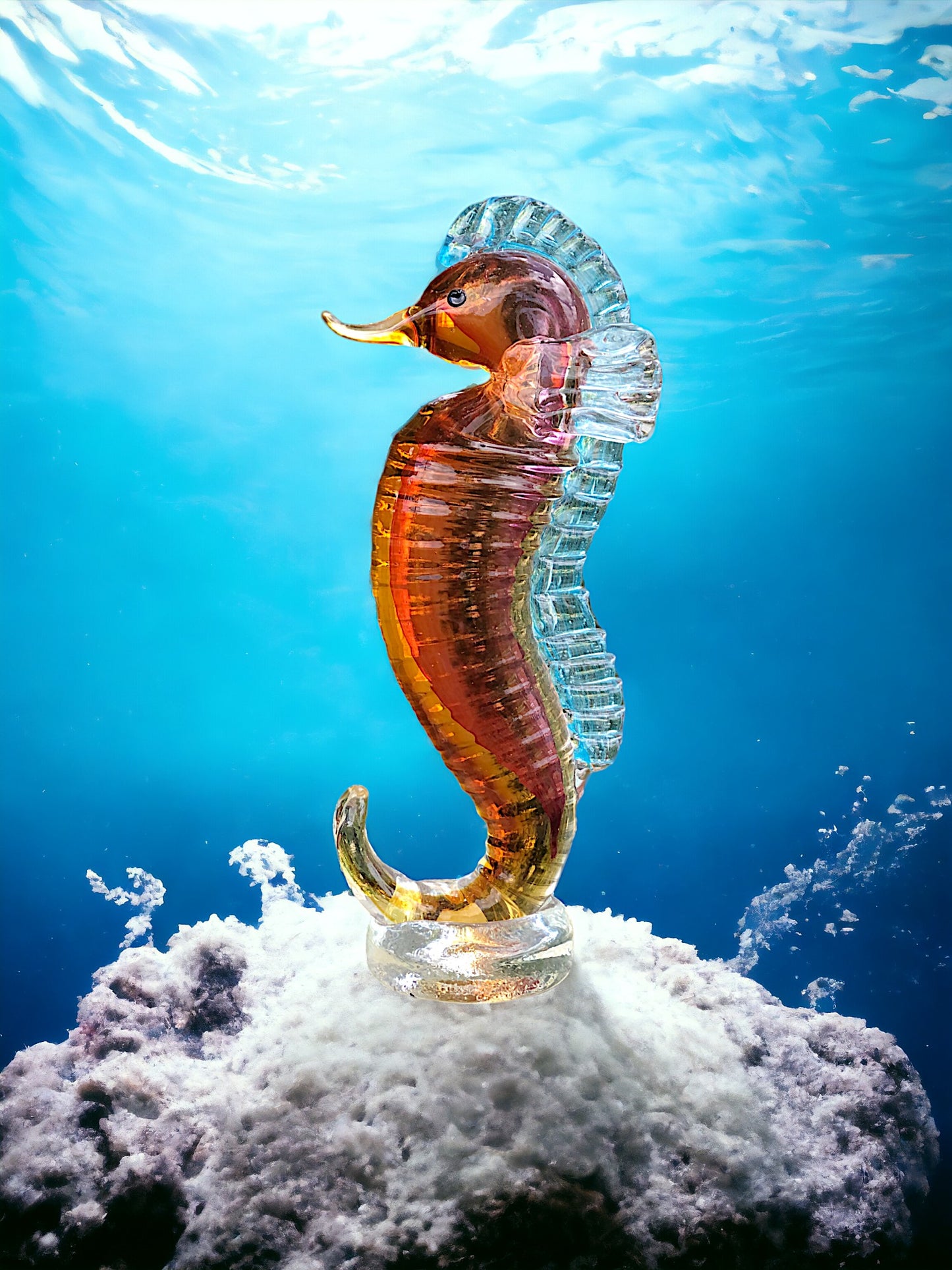 Seahorse Pink-Amber
