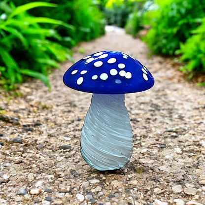 Mushroom Blue Paperweight