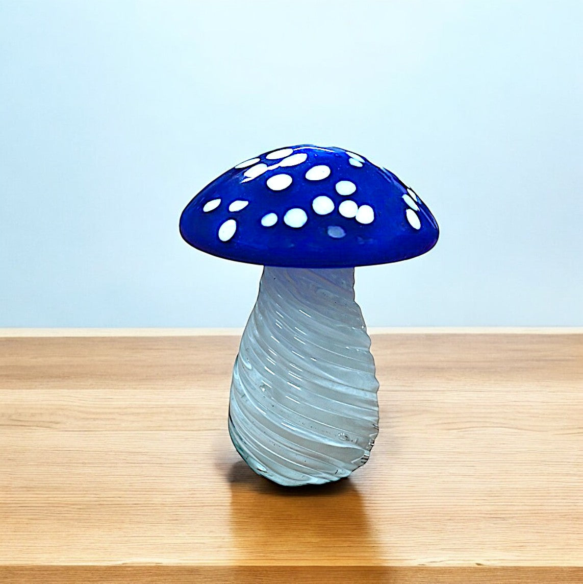 Mushroom Blue Paperweight