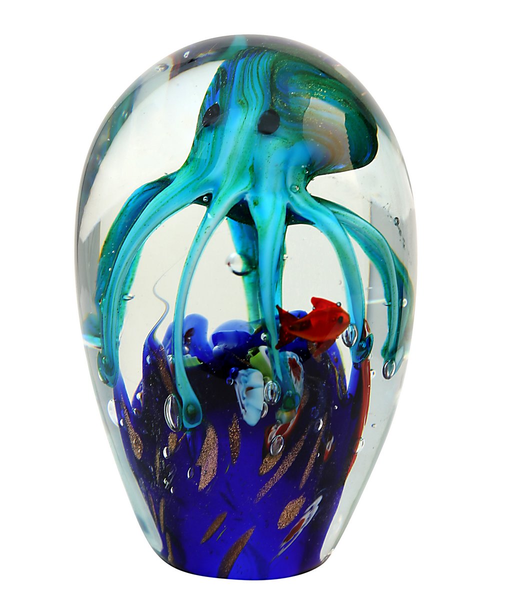 Jelly Paperweight With Octopus