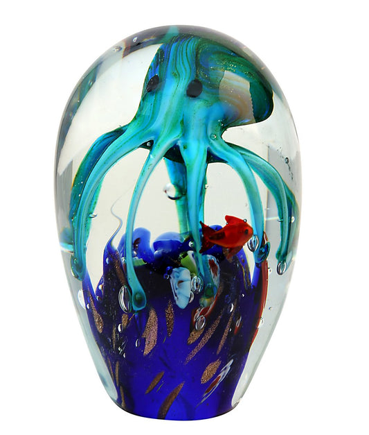 Jelly Paperweight With Octopus