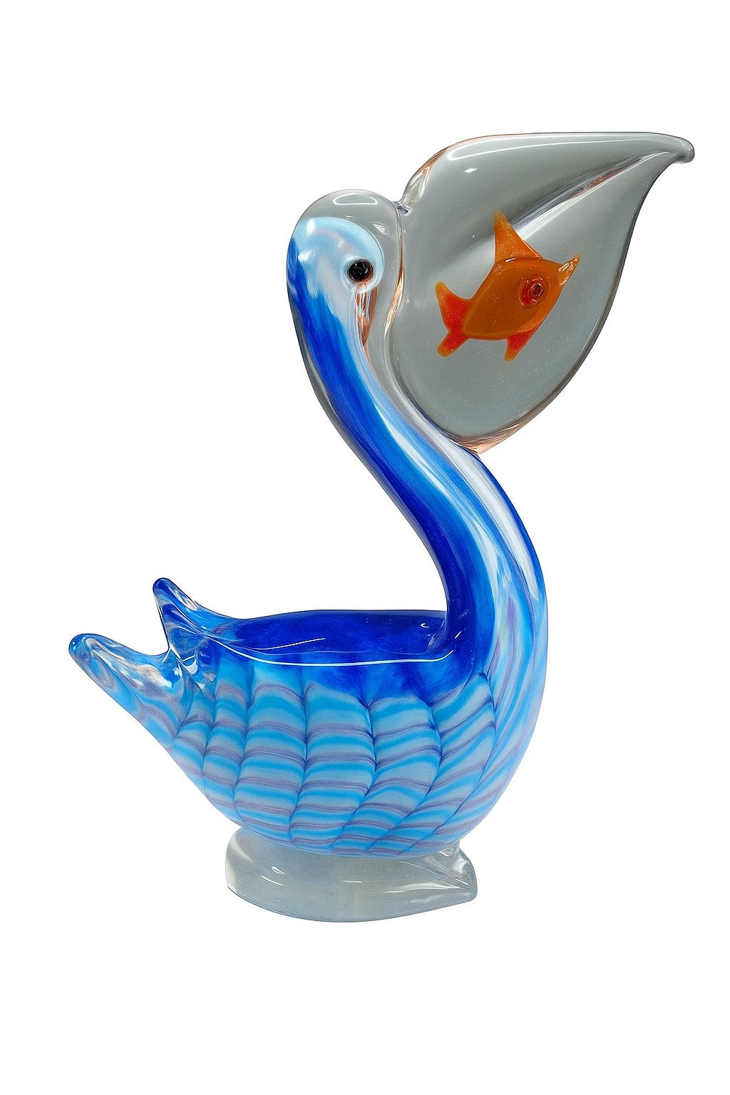 Pelican With Fish Light Blue
